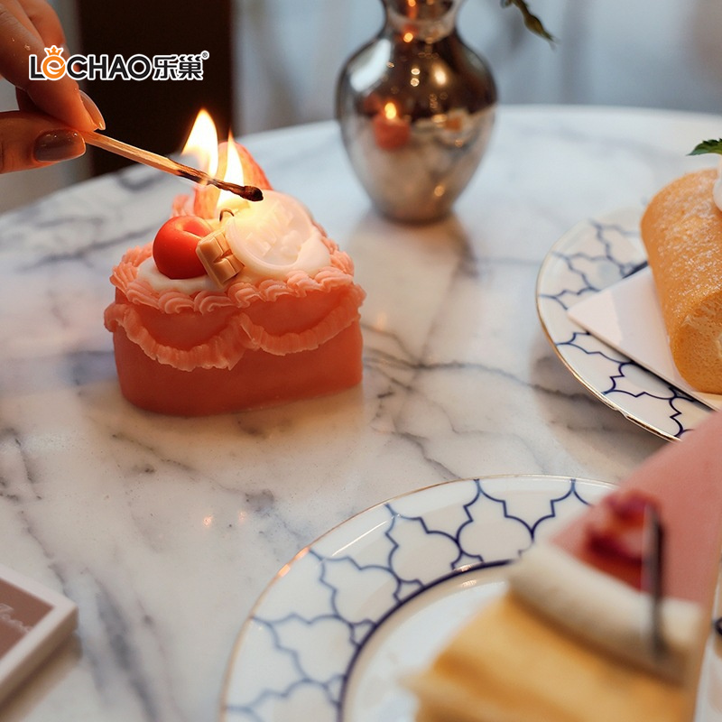 Heart Strawberry Birthday Cake