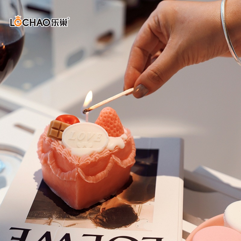 Heart Strawberry Birthday Cake