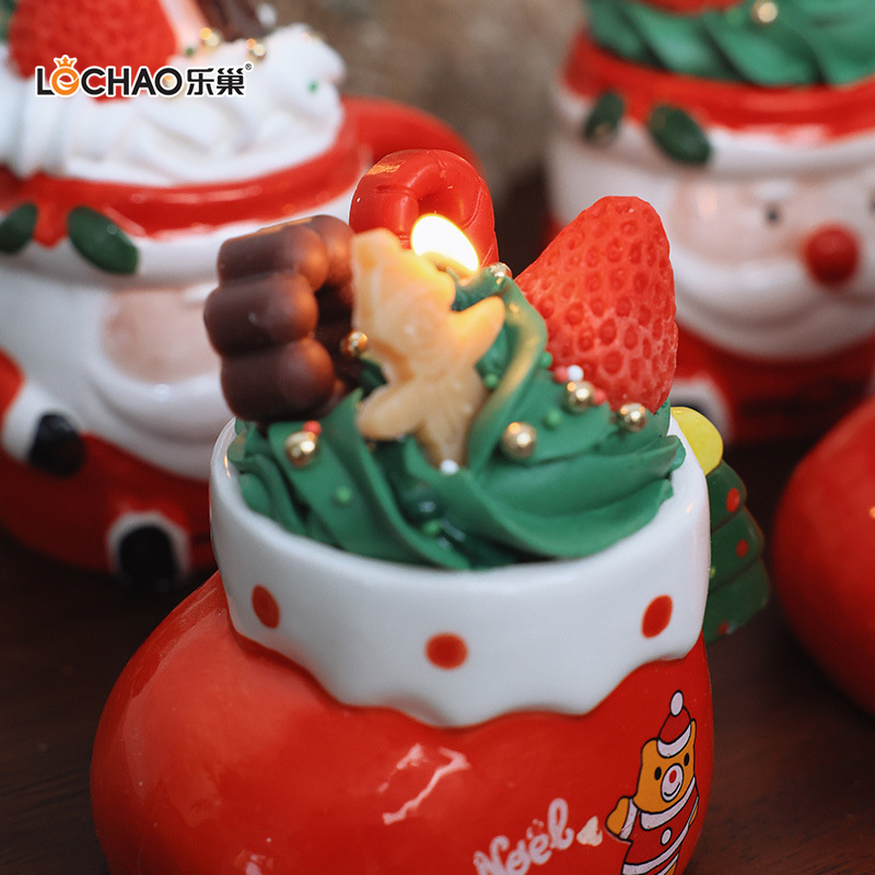 Cute Santa Claus Ceramic Mug Aromatherapy Candle
