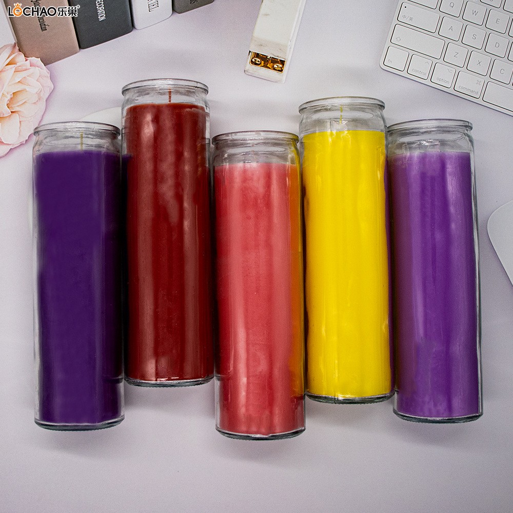 Cylindrical Glass Church Paraffin Religious Cup Wax