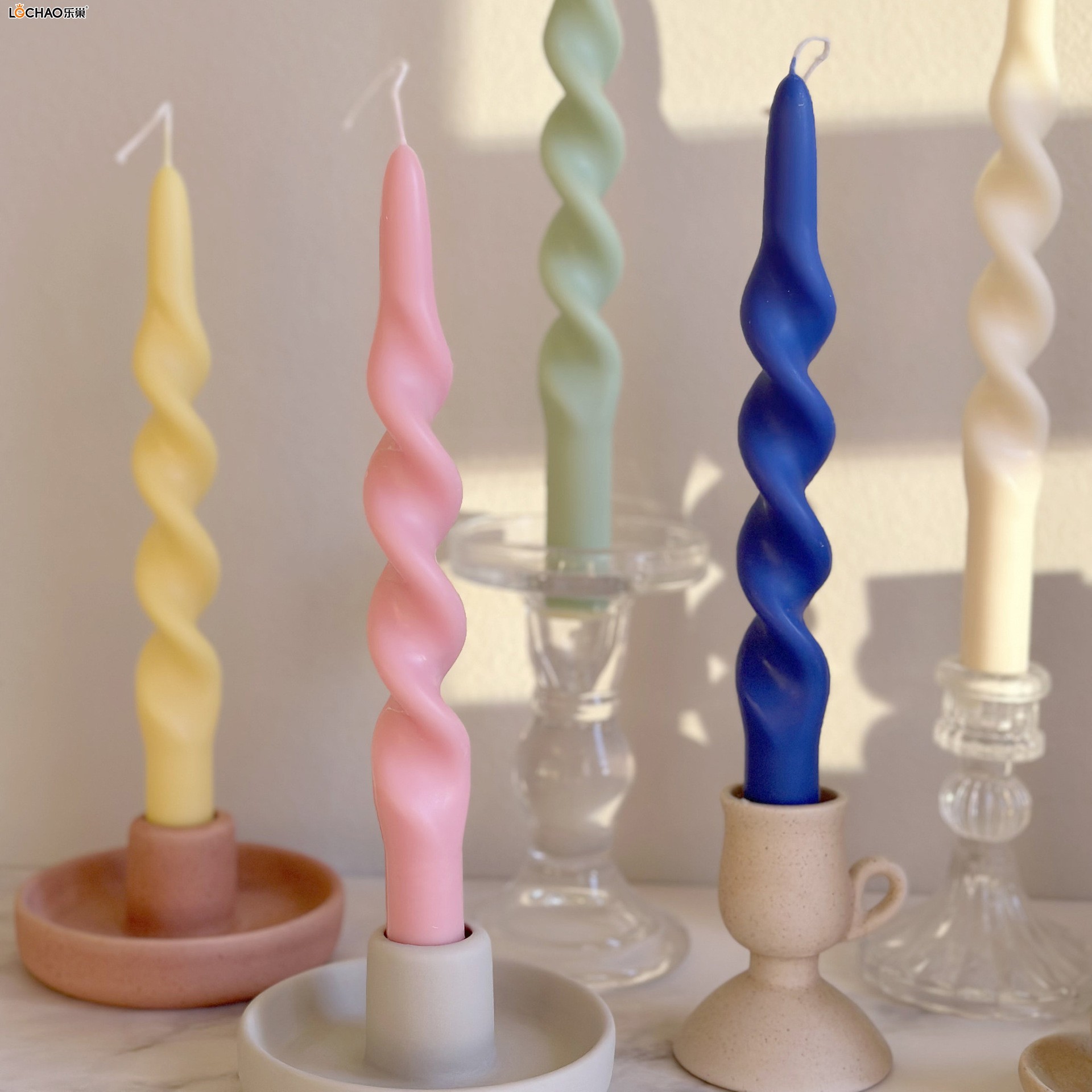 Colorful Spiral Candles