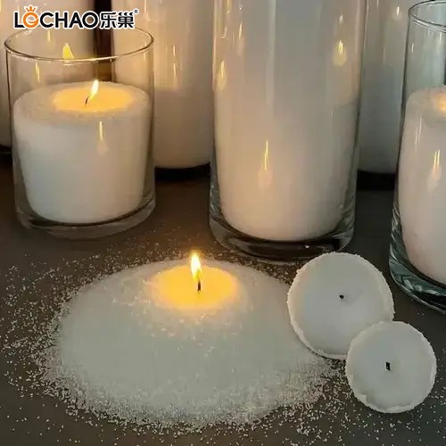 White Large Ice Flower Crystal Granular Sand Wax