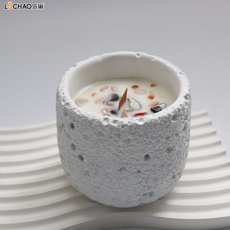 Nordic style cement cup scented candle