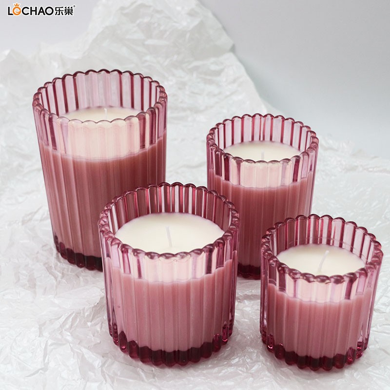 Glass scented candle