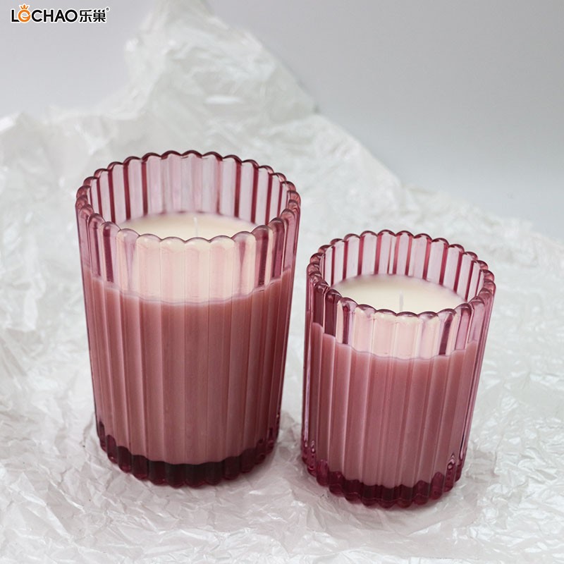 Glass scented candle