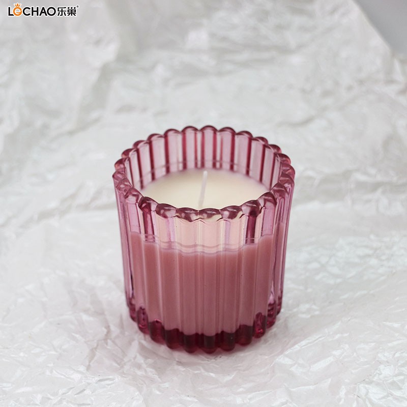 Glass scented candle