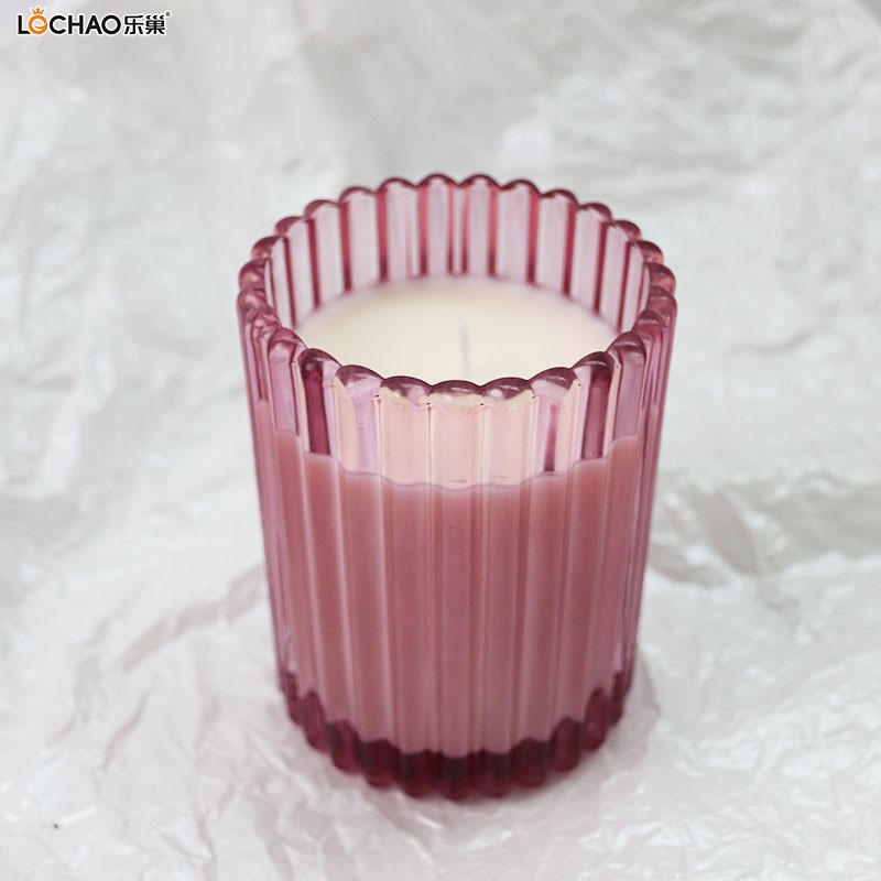 Glass scented candle
