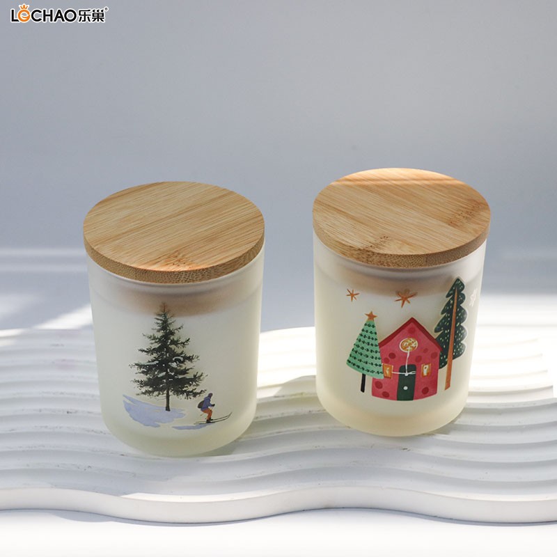 Glass pattern scented candle