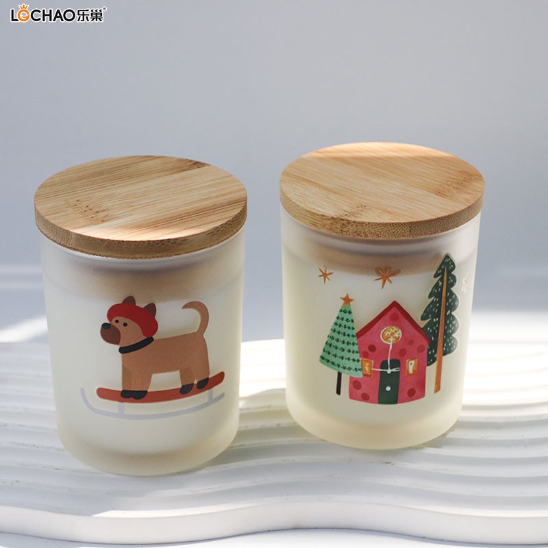 Glass pattern scented candle