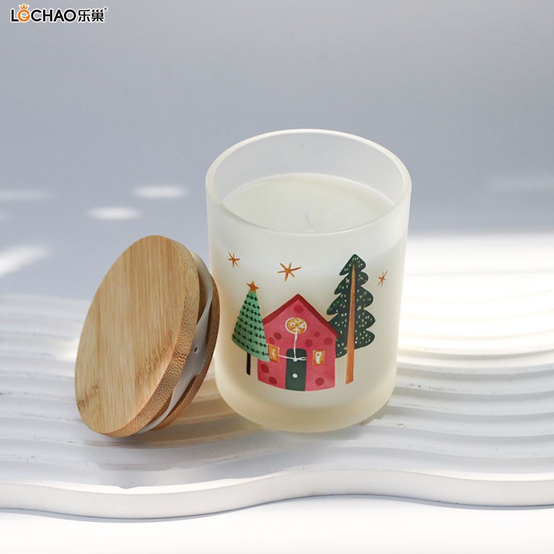 Glass pattern scented candle