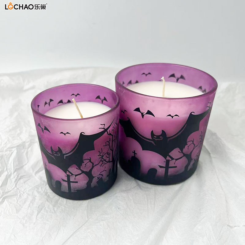 Halloween Bat Purple Cup Scented Candle
