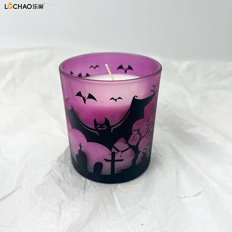 Halloween Bat Purple Cup Scented Candle