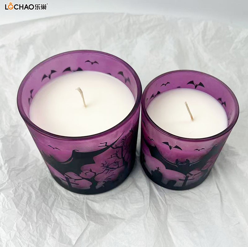 Halloween Bat Purple Cup Scented Candle