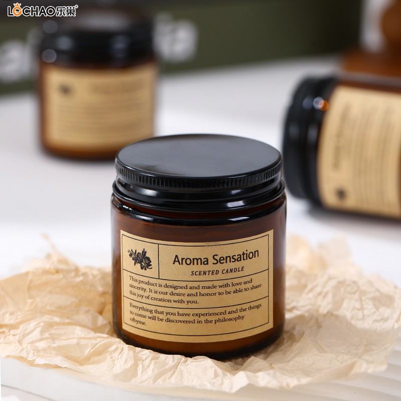 Brown cup soy wax scented candle