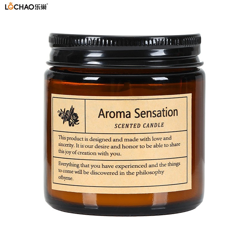 Brown cup soy wax scented candle