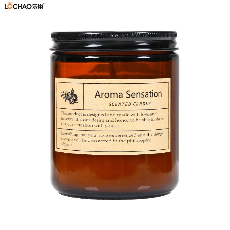 Brown cup soy wax scented candle