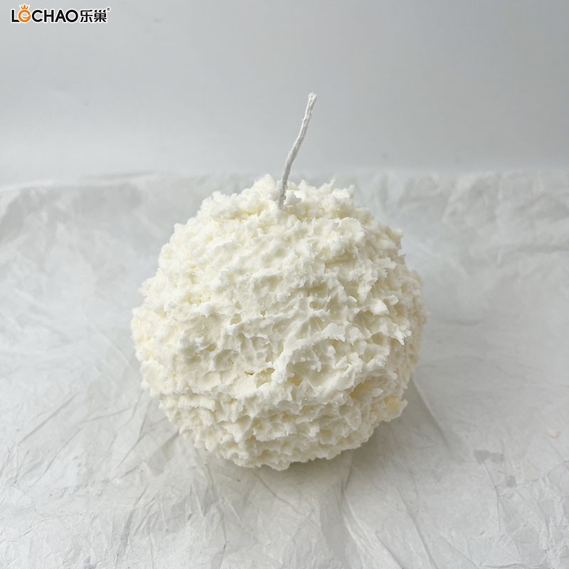 Hollow spherical spiral burning aromatherapy candle