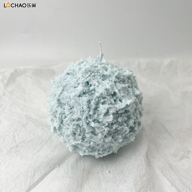 Hollow spherical spiral burning aromatherapy candle