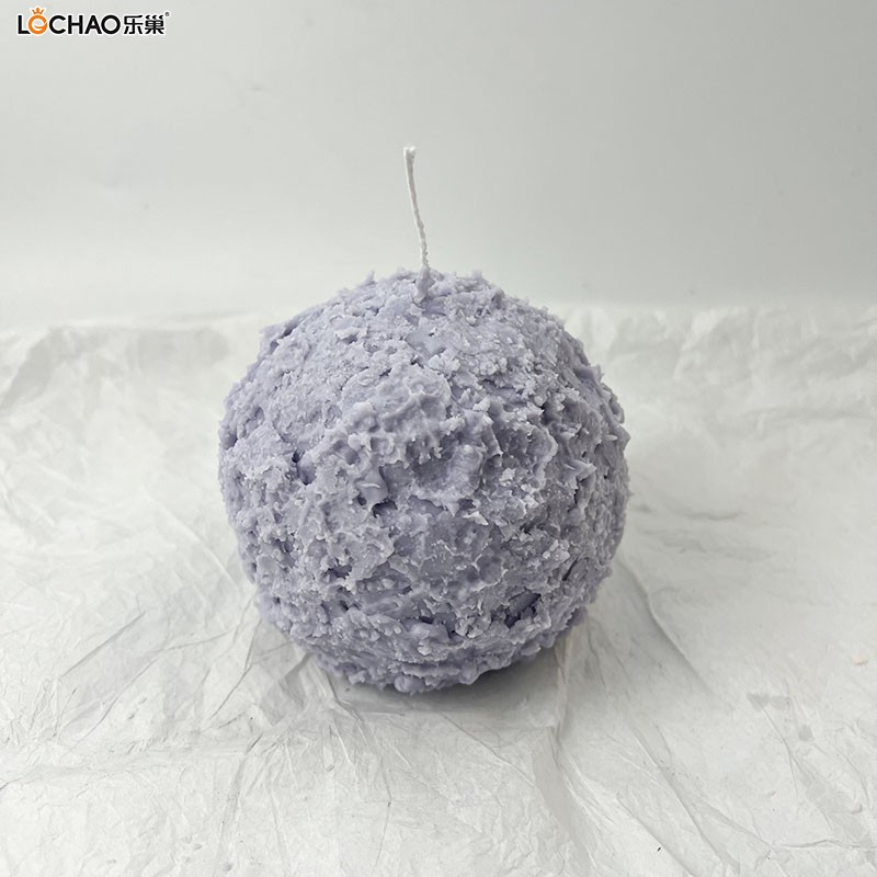Hollow spherical spiral burning aromatherapy candle