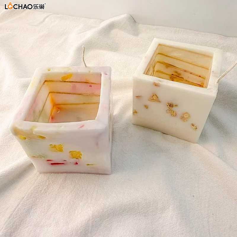 Square/cylindrical spiral burning scented candles
