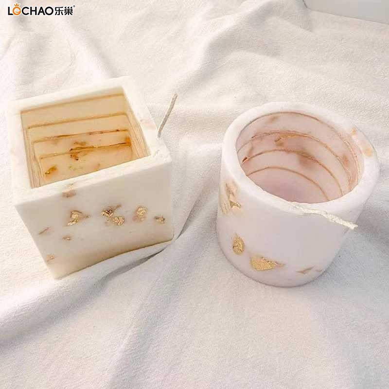Square/cylindrical spiral burning scented candles