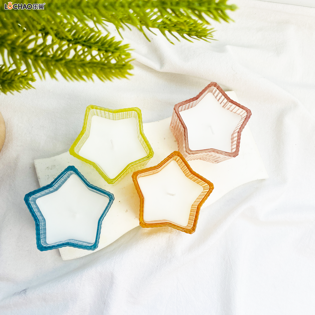 Five-pointed Star-shaped Glass Scented Candle