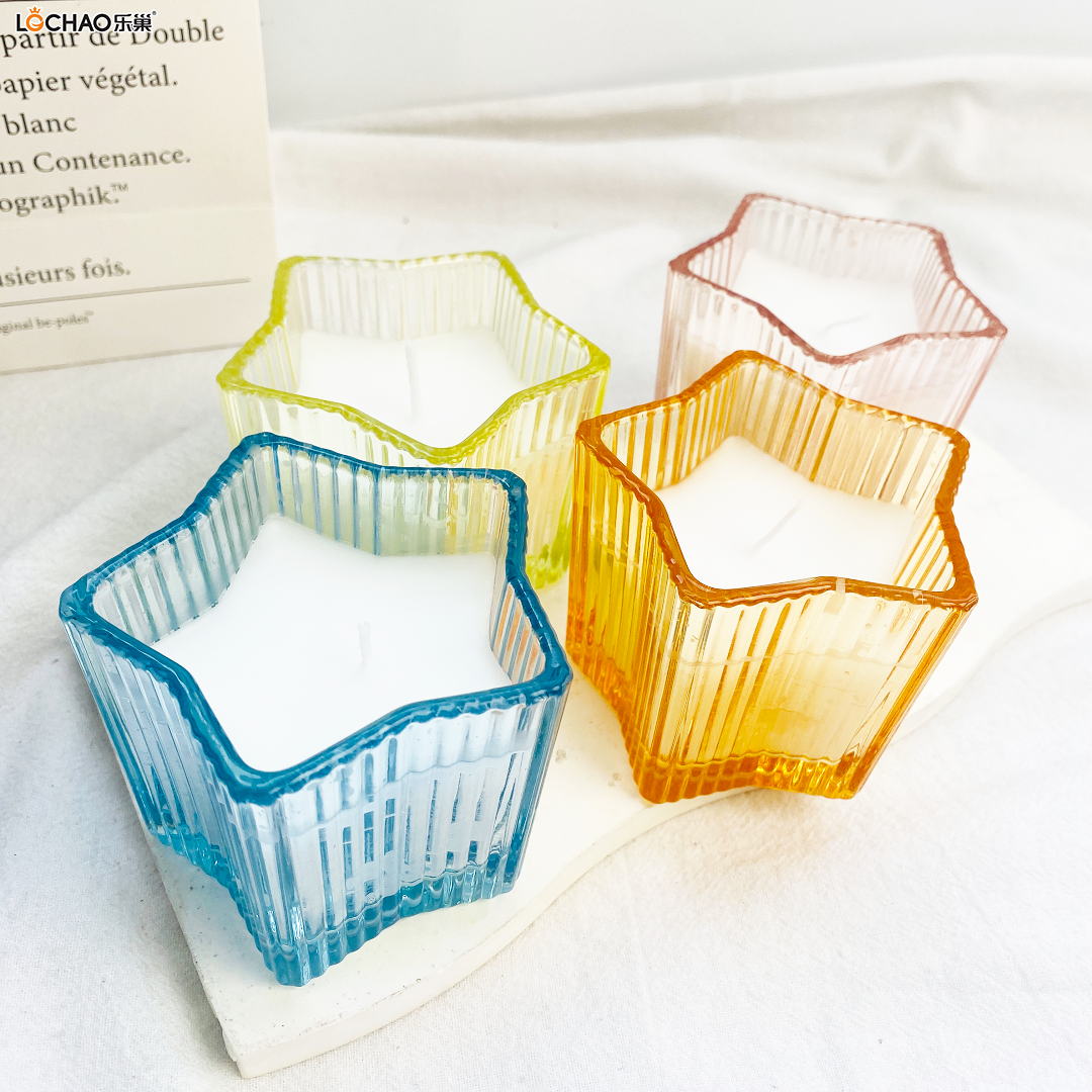 Five-pointed Star-shaped Glass Scented Candle