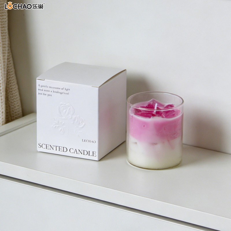 Beverage glass scented candle