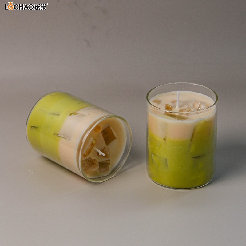 Beverage glass scented candle